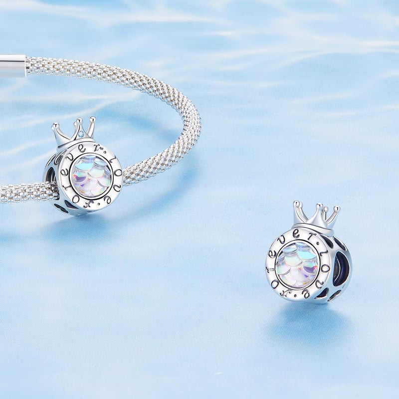 BABAMIA Store Rose Charm Heart Charms for Bracelets 925 Sterling Silver Bead Charm Fits Bracelets and Necklaces Paved with Cubic Zirconia Animal Skull Charm Dainty Halloween Charms Jewelry for Women Girls - Image 3